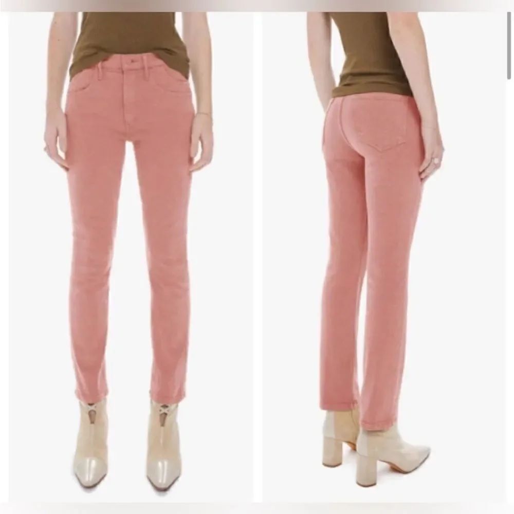 MOTHER The Stash Mid Rise Skinny Dazzler Ankle Jeans in Desert Sand NWT $248